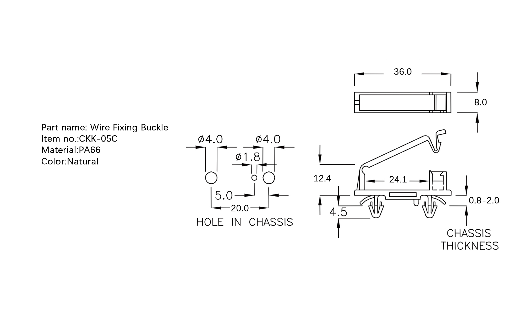 Wire Fixing Buckle CKK-05C